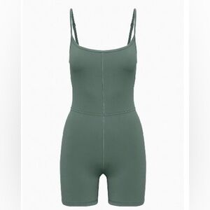 Aritzia Wilfred Free Freestyle bodysuit smokey emerald Green